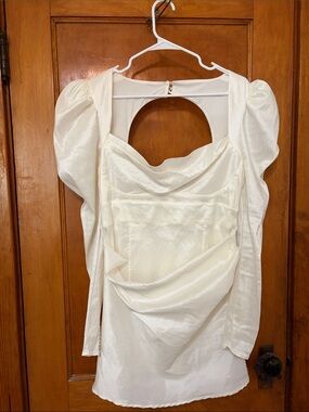 For Love And Lemons Ivory Satin Mini Dress